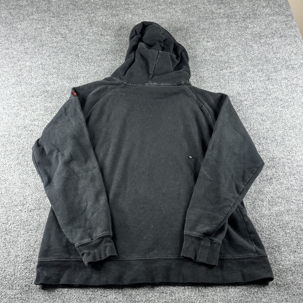 The North Face Hoodie Womens XL Black Pullover Sweatshirt Flag Country Logo - Picture 5 of 8